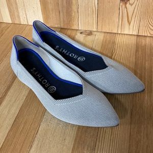 Rothy's Shoes Size 9.5 Womens The Point Shoes Gray/Beige